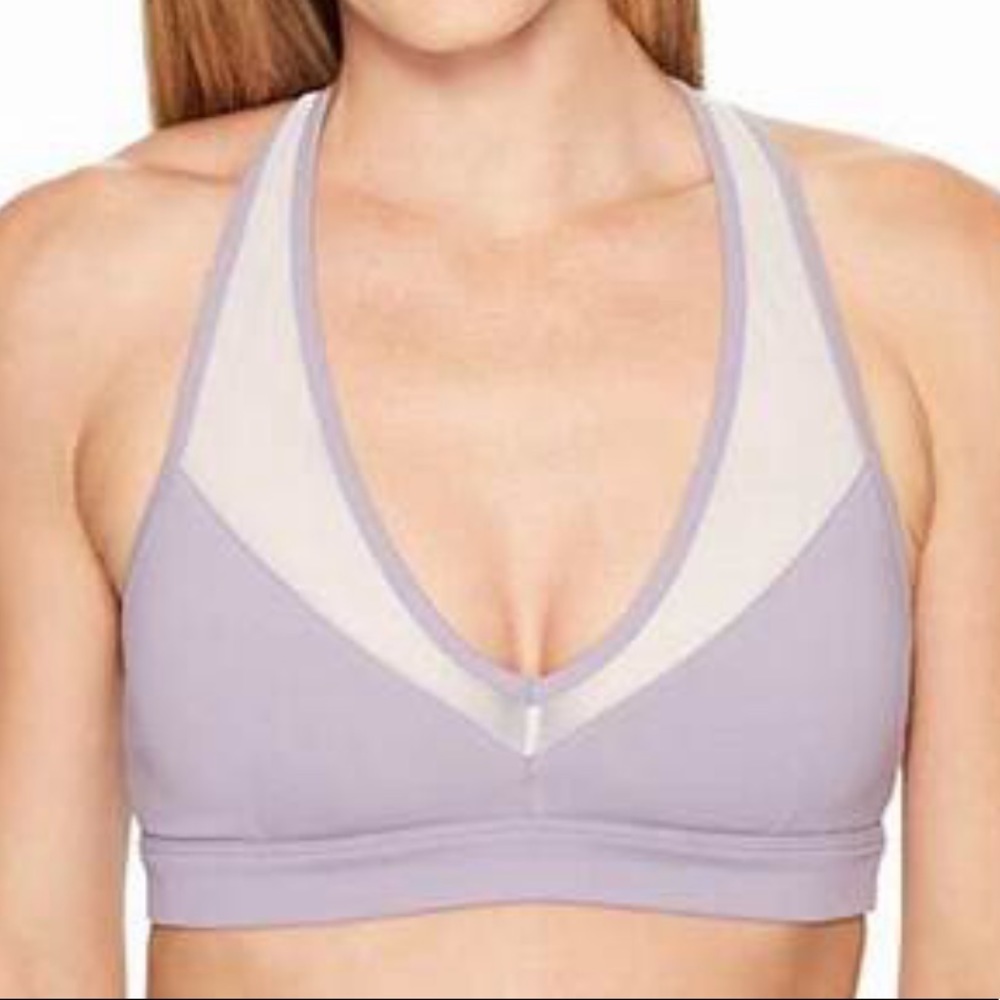 Alo BLACK mesh cross back sports bra